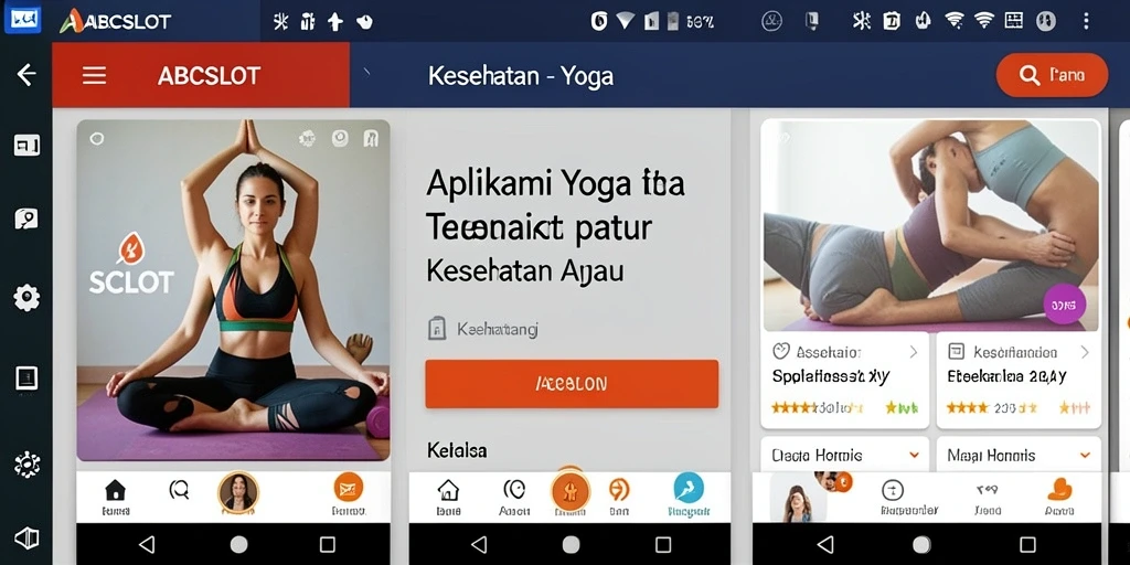 Tampilan antarmuka ABCSLOT dengan pilihan latihan Yoga yang beragam.