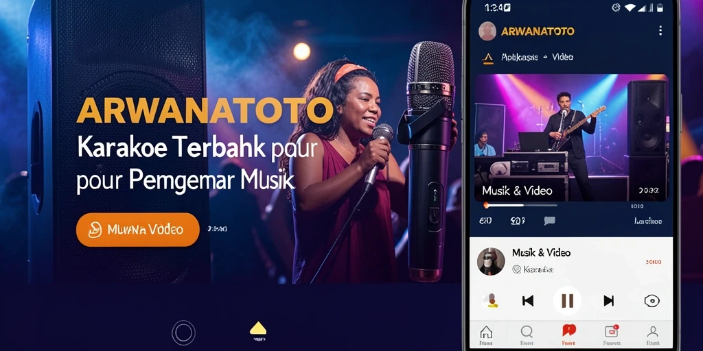 Tampilan antarmuka ARWANATOTO yang sederhana dan intuitif untuk karaoke.