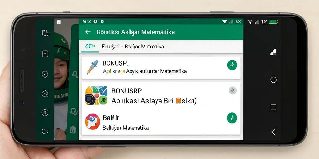 Antarmuka BONUSRP yang menarik dan interaktif untuk belajar matematika.