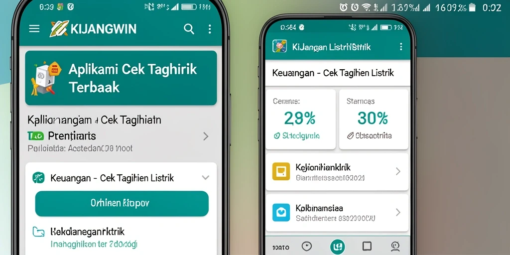 Antarmuka aplikasi KIJANGWIN untuk cek tagihan listrik yang user-friendly.